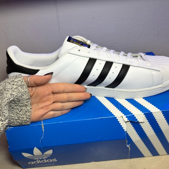 Adidas Superstar Men’s Size 19 – White & Black – RARE – New in Box - Picture 3 of 10